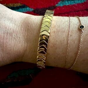 Roxanne Assoulin Gold Chevron Bracelet